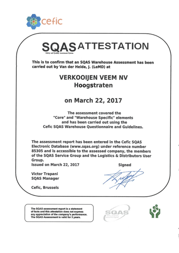 SQAS Warehouse Assessment